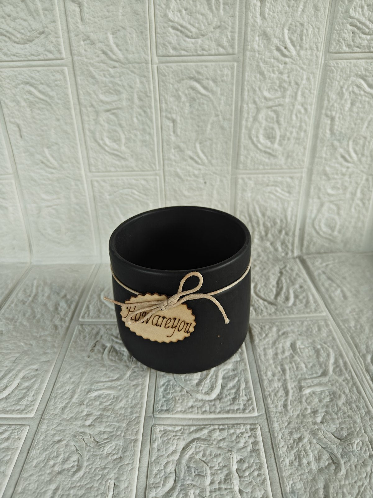 The Howareyou Twine-Tag Ceramic Jar