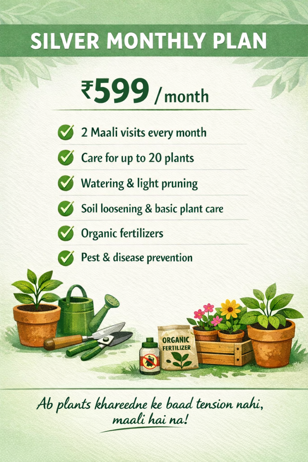 Silver Monthly Plan - Maali Services