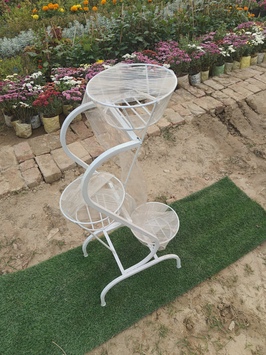 S Shaped 3 Pots Plant Stand
