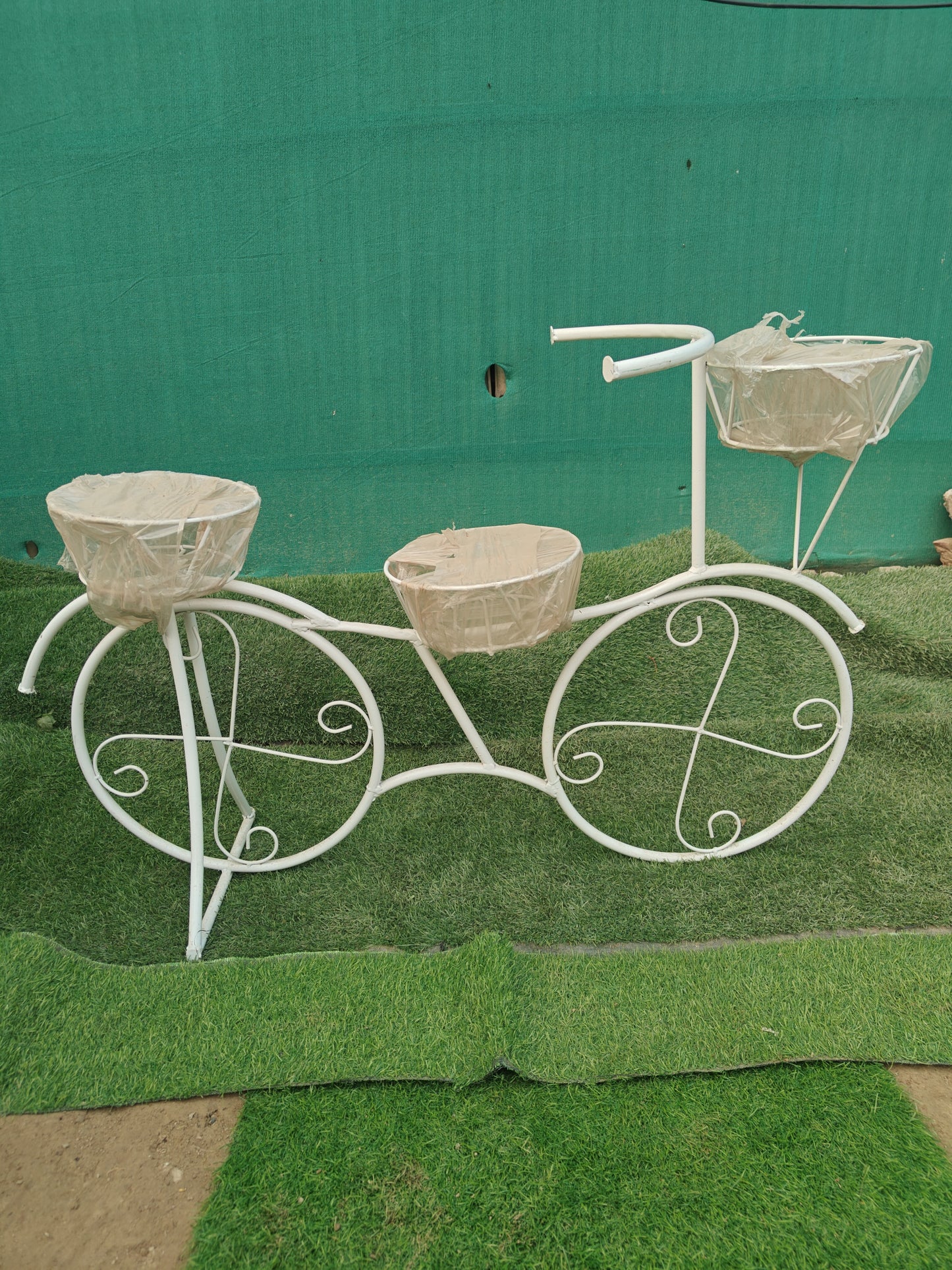 Cycle Shaped Garden Pot Stand (28 Inches Height)